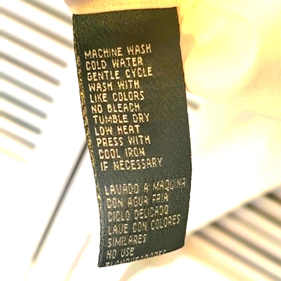 LAUREN RALPH LAUREN WOMEN’S WHITE LONG SLEEVE STITCHED FRONT SHIRT SZM - Picture 10 of 10